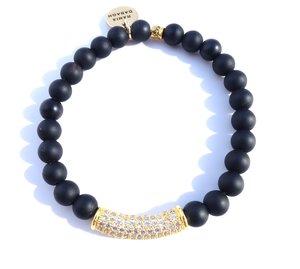Bailey Gold Bracelet - Matte Black / Standard size / Stretch
