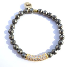 Bailey Gold Bracelet - Pyrite / Standard size / Stretch - 