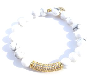 Bailey Gold Bracelet - Marble / Standard size / Stretch - 