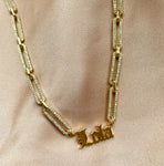 Pave Chain Name Necklace