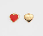 Petite Red Enamel Heart Charm - Rania Dabagh Jewelry