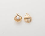 Shell with Pearl Charm - Rania Dabagh Jewelry