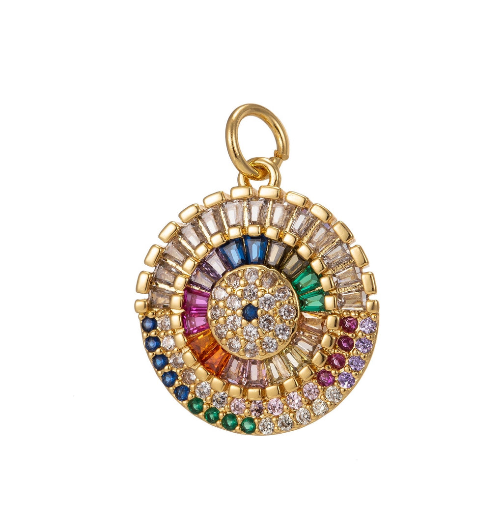 Rainbow Evil Eye Charm - Rania Dabagh Jewelry