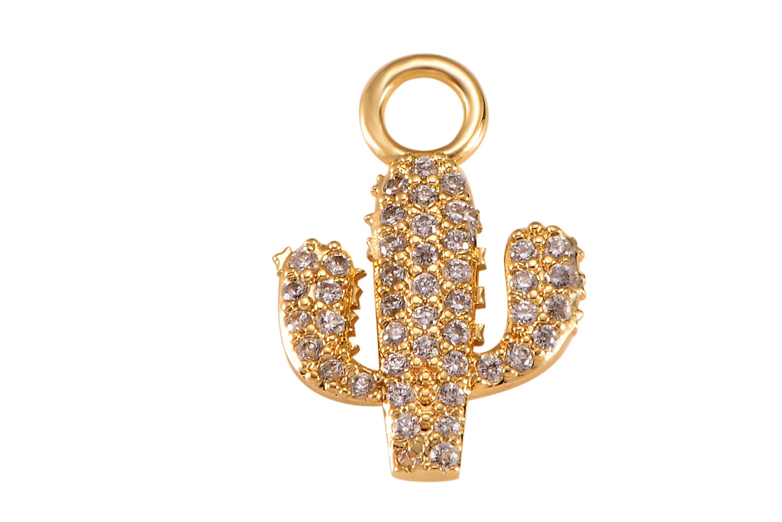 Pave Cactus Charm - Rania Dabagh Jewelry